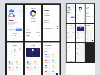 Dribbox Online Cloud Storage for Figma  - Free template