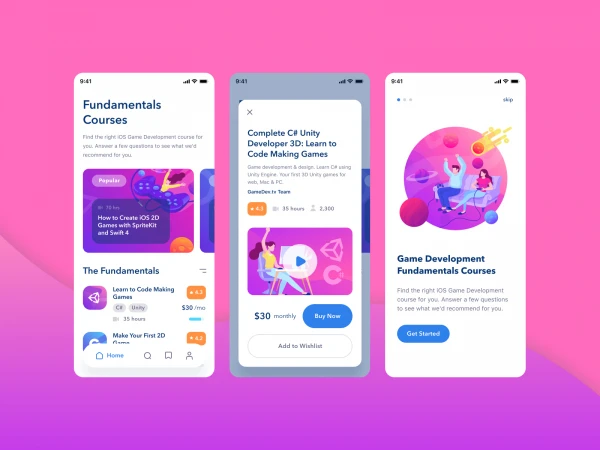 E-learning Mobile  - Free template