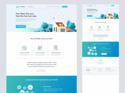 FairRate - Finance Web App UI Kit  - Free template