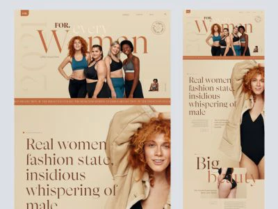 Free Fashion Landing Page for Adobe XD  - Free template