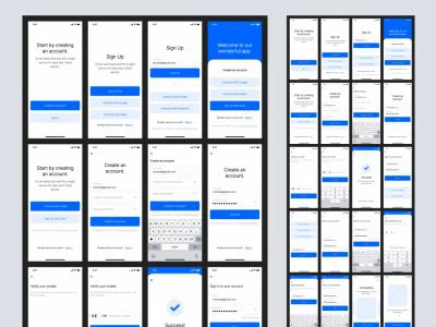 Free iOS 14 Wireframe UI Kit for Adobe XD  - Free template