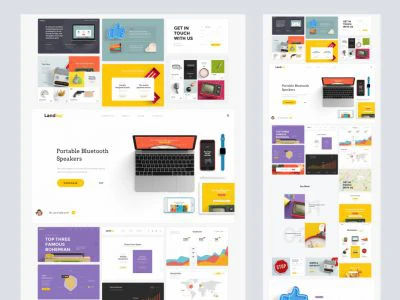 Free UI Kit Landing Page  - Free template