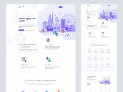 GoHub Landing Page  - Free template