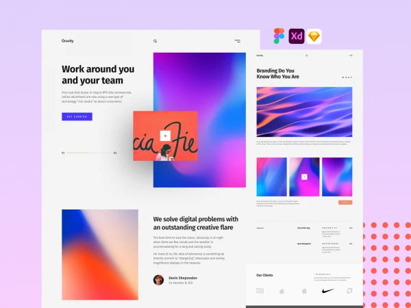 Gravity Agency Portfolio  - Free template
