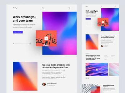 Gravity Agency Portfolio Template  - Free template