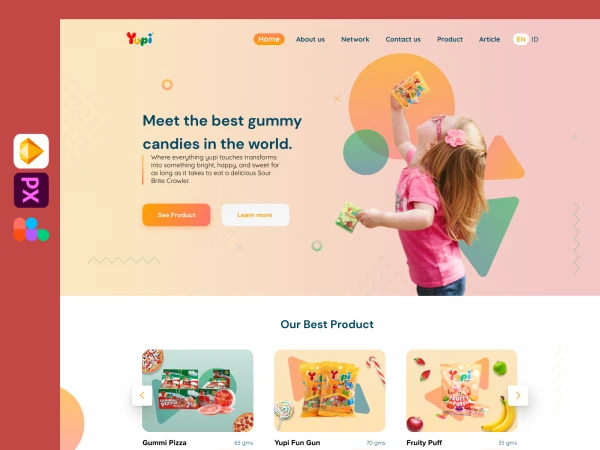 Gummy Candies Home  - Free template