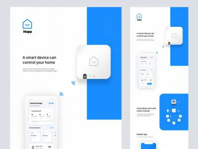 Happ - Smart Home App UI Kit for Adobe XD  - Free template