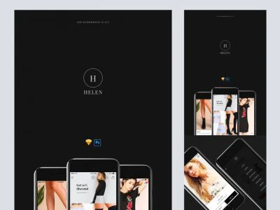 Helen Free iOS Ecommerce Ui Kit  - Free template