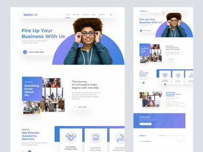 Hello Landing Page  - Free template