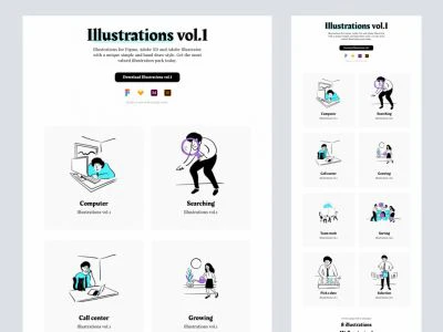 Illustrations vol.1  - Free template