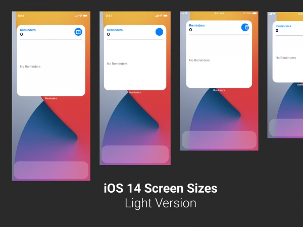 iOS 14 Screen Sizes  - Free template
