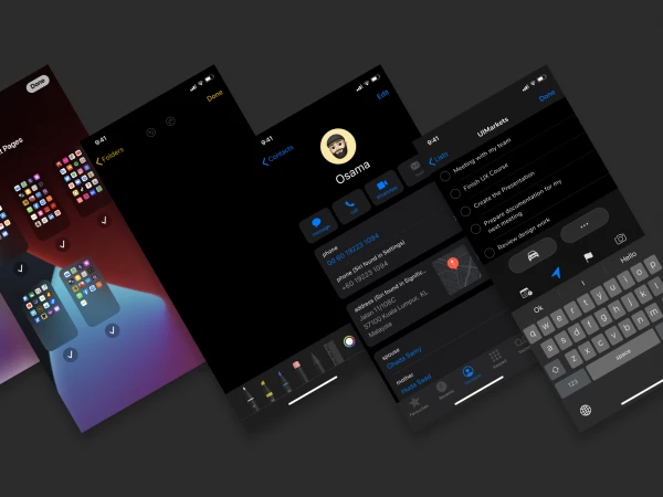 iOS 14 UI Kit  - Free template