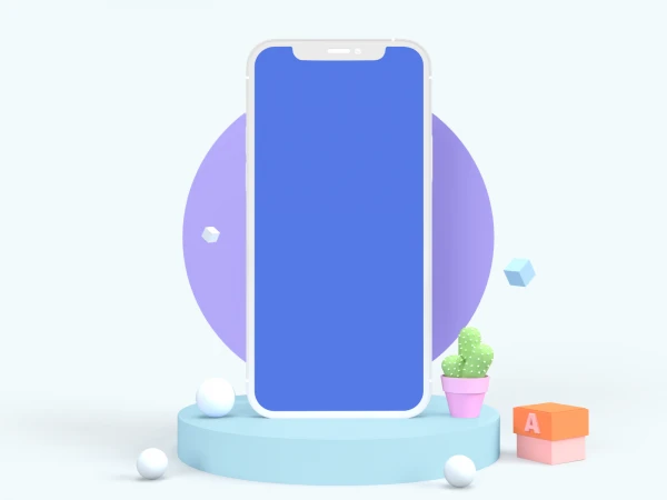 iPhone 12 Clay Mockup  - Free template