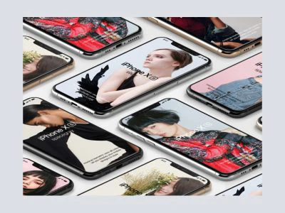 iPhone XS Isometric Free Mockup  - Free template