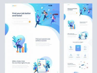 Jobest - Job Portal Landing Page  - Free template