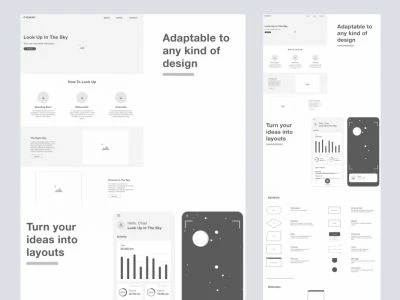 Kemuri Wireframe Ui Kit  - Free template