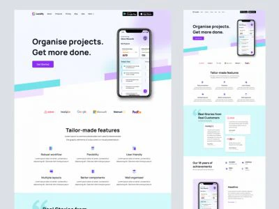 Landify - Free Landing Page UI Kit for Figma  - Free template