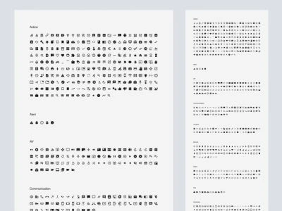 Material Icons Library  - Free template