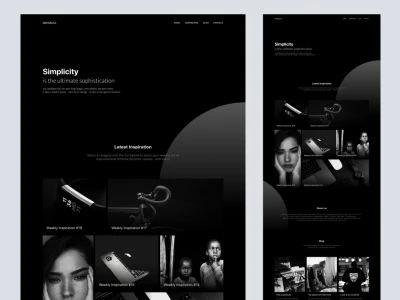 Minimal Black / White Website  - Free template