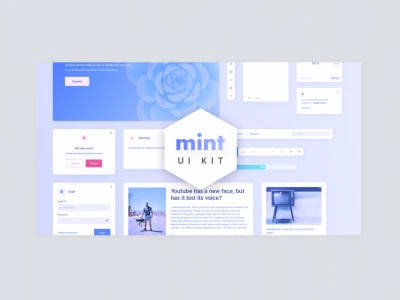 Mint - Free Sketch UI Kit  - Free template