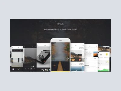 MNML iOS UI Kit  - Free template