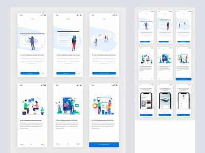 Mobile App Onboarding Screens  - Free template