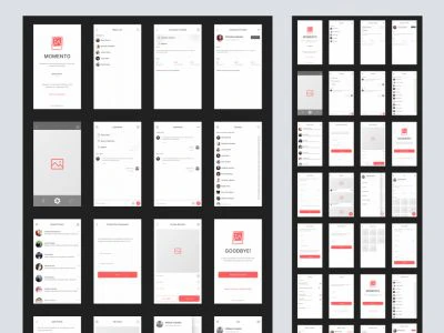 Momento - Free Sketch UI Kit  - Free template