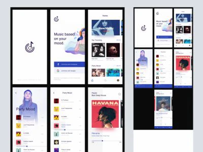 Music App UI Kit  - Free template