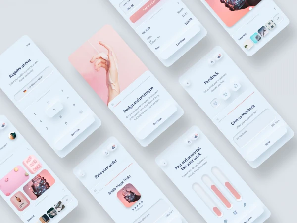 Neumorphic Light Elements  - Free template