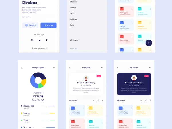 Online Cloud Storage  - Free template