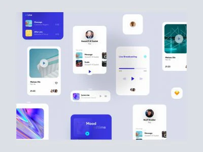 Orizon Music Player UI Kit  - Free template