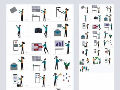 Paper Illustrations  - Free template