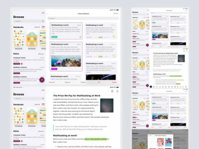 Penman Free App UI Kit for Sketch  - Free template