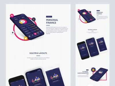 Personal Finance App For Adobe XD  - Free template