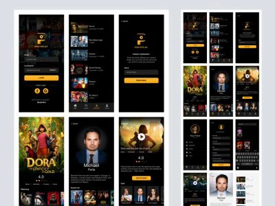 Photoplay Free UI Kit for Adobe XD  - Free template