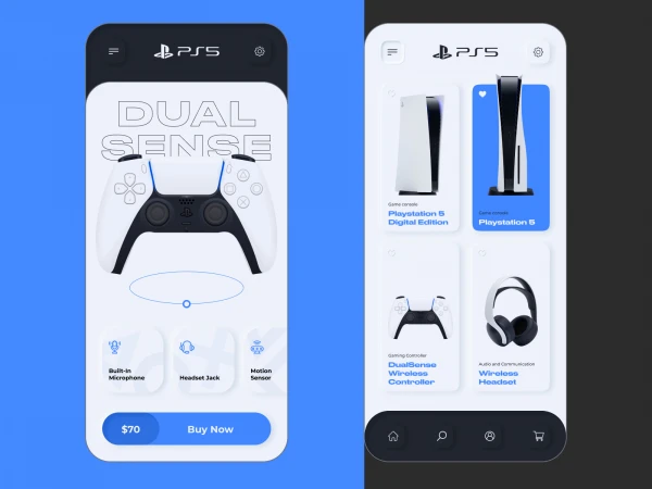 Playstation 5 Store App  - Free template