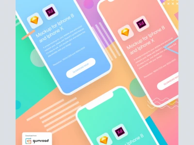 Presentation Mockup iPhone X  - Free template