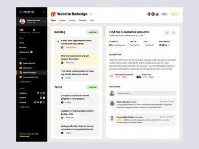Project Management Tool UI Kit  - Free template