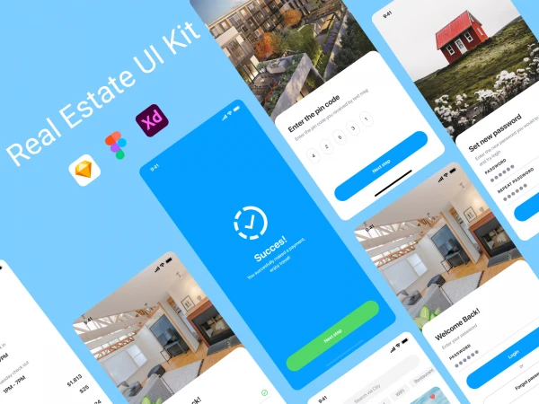 Real Estate UI Kit  - Free template