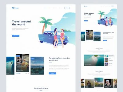 Rhea - Travel Landing Page  - Free template