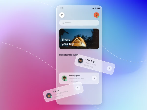 Ride Sharing Mobile App  - Free template