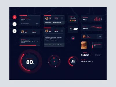 Santa's Little Helper Free UI Kit  - Free template
