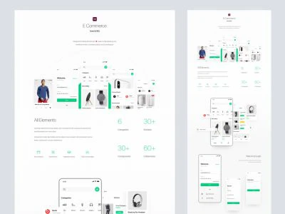 Shopping UI Kit for Adobe XD  - Free template