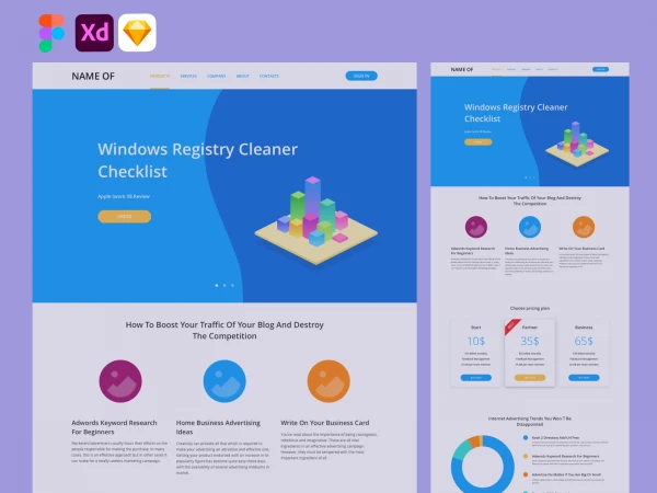 Simple and White UI Kit  - Free template