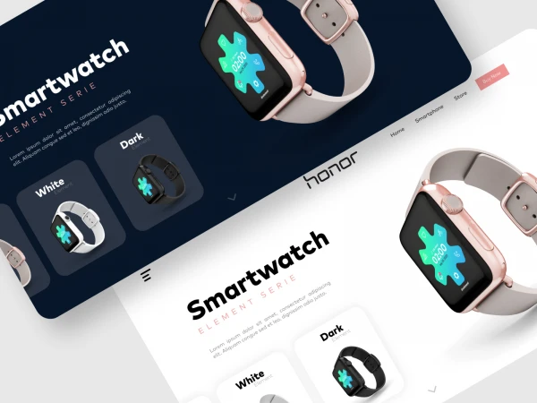 Smartwatch Concept Web  - Free template