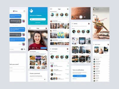 Social Free UI Kit for Adobe XD  - Free template