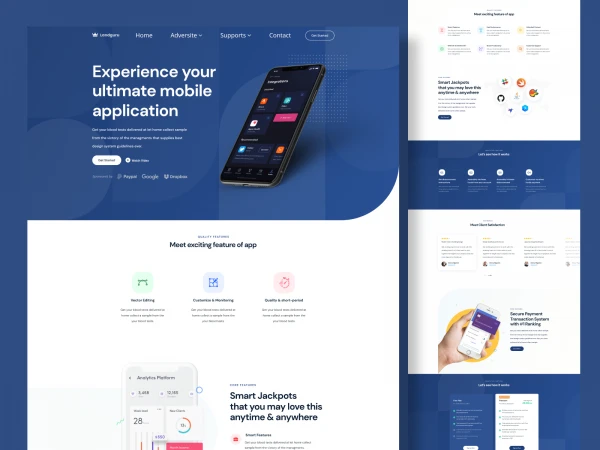 Startup Landing Page  - Free template