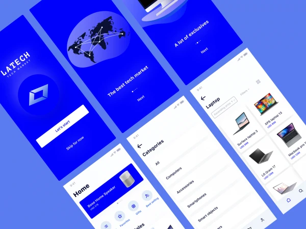 Tech Marketplace UI Kit  - Free template