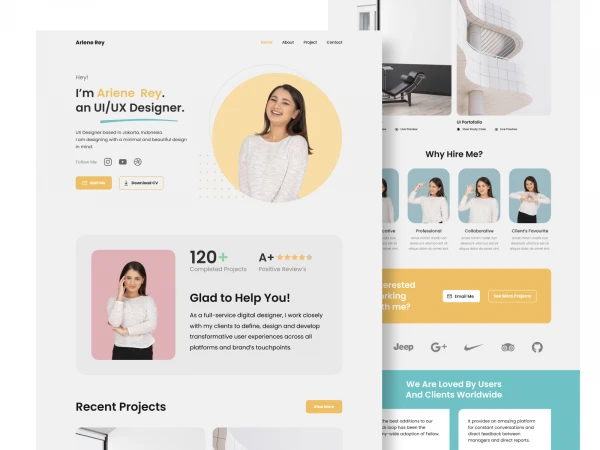 UI Designer Portofolio  - Free template