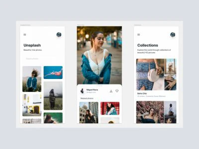 Unsplash App Redesign Concept  - Free template